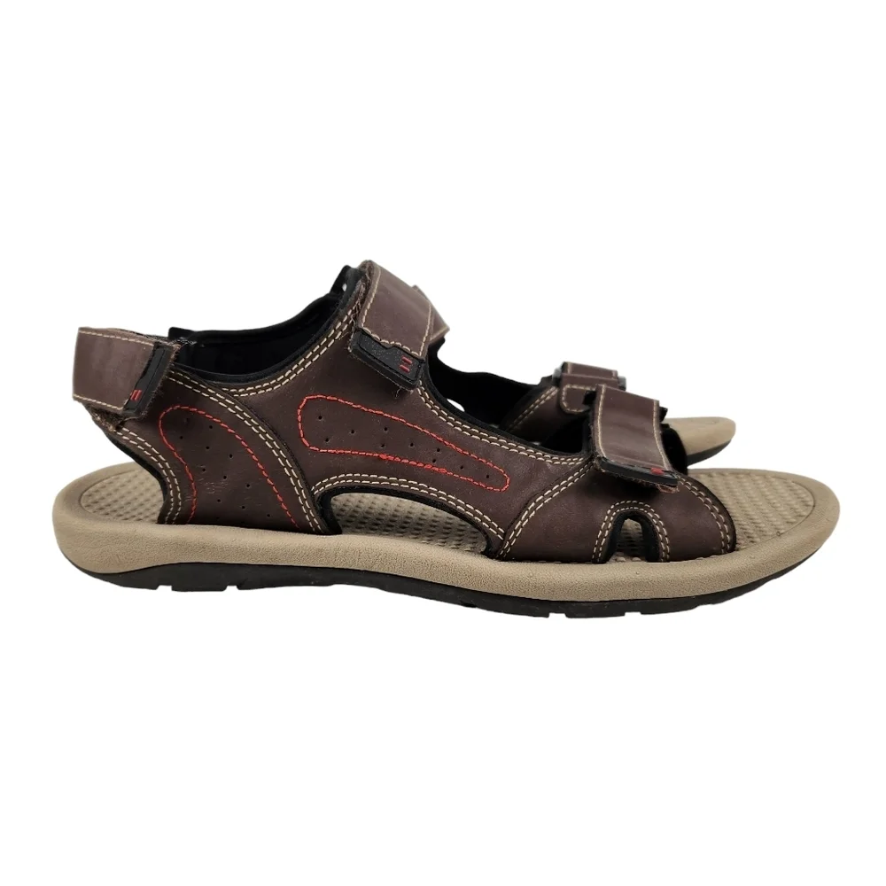 Khombu Brown Adjustable Sandals Men's Size 10